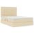 Pat cu saltea și spațiu de depozitare Creme 140 x 200 cm GartenMobel Dekor