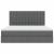 Pat cu saltea și spațiu de depozitare Gri închis 160 x 200 cm GartenMobel Dekor