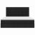 Pat cu saltea și spațiu de depozitare Negru 160 x 200 cm GartenMobel Dekor