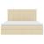 Pat cu saltea și spațiu de depozitare Creme 160 x 200 cm GartenMobel Dekor