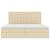 Pat cu saltea și spațiu de depozitare Creme 200 x 200 cm GartenMobel Dekor
