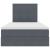 Pat cu saltea și spațiu de depozitare Gri închis 120 x 200 cm GartenMobel Dekor