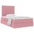 Pat cu saltea și spațiu de depozitare Roz 120 x 200 cm Catifea GartenMobel Dekor