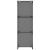 Dulap de depozitare cu 3 sertare textile, gri 34x34x101 cm oțel GartenMobel Dekor
