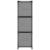 Dulap de depozitare cu 3 sertare textile, gri 34x34x101 cm oțel GartenMobel Dekor
