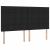 Pat cu benzi LED cu headboard Negru 200 x 200 cm țesătură GartenMobel Dekor