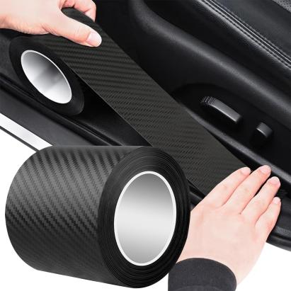 Rola ornament autoadeziv din autocolant Carbon 3D, dimensiune 5m x 7cm, culoare Neagra FAVLine Selection