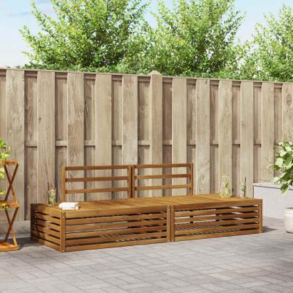 Set de canapele de exterior 2 Bucată natural 203,5 x 83 x 73 cm GartenMobel Dekor
