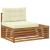 Set de canapele de exterior cu pernă 2 Bucată Natural și Crem GartenMobel Dekor