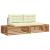 Set de canapele de exterior cu pernă 2 Bucată Natural și Crem GartenMobel Dekor