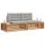 Set de canapele de exterior 2 Bucată Gri natural și deschis GartenMobel Dekor