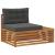 Set de canapele de exterior 2 Bucată Natural și Antracit GartenMobel Dekor