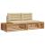 Set de canapele de exterior cu pernă 2 Bucată Natural și Bej GartenMobel Dekor
