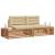 Set de canapele de exterior cu pernă 2 Bucată Natural și Bej GartenMobel Dekor
