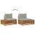 Set de canapele de exterior 7 Bucată Gri natural și deschis GartenMobel Dekor