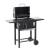 Gratar carbuni cu capac, manevrabil pe roti, termometru integrat, grill fonta, 109x46x107 cm, negru