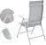 SONGMICS Set 2 scaune gradina pliabile cu spatar reglabil 8 pozitii, 150 kg, 56x70x106 cm, gri