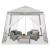 Cort pavilion de gradina 3x3 m cu plasa anti-insecte si structura metalica