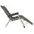 Sezlong pliabil gradina cu perna groasa si tetiera, 2 pozitii, cadru metalic, 170x60 cm, gri