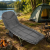 Pat pliabil camping cu saltea, reglabil 5 pozitii, cadru otel, maxim 100 kg, 200x64x30 cm, gri