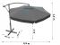 Umbrela de gradina cu brat lateral, inclinabila, 3 m, gri, cu husa