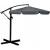 Umbrela de gradina cu brat lateral, inclinabila, 3 m, gri, cu husa