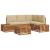 Set de canapele de exterior cu pernă 5 Bucată Natural și Bej GartenMobel Dekor