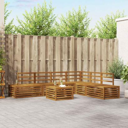 Set de canapele de exterior 7 Bucată natural GartenMobel Dekor