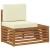 Set de canapele de exterior cu pernă 7 Bucată Natural și Crem GartenMobel Dekor