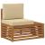 Set de canapele de exterior cu pernă 7 Bucată Natural și Bej GartenMobel Dekor