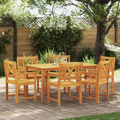 Set de masă pentru grădină 7 pcs Maro Lemn Solid de Acacia GartenMobel Dekor