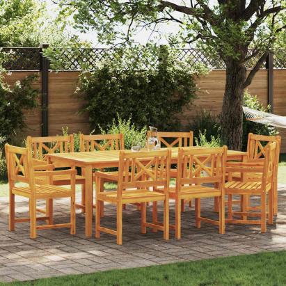 Set de masă pentru grădină 9 pcs Maro Lemn Solid de Acacia GartenMobel Dekor