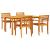 Set de masă pentru grădină 5 pcs Maro Lemn Solid de Acacia GartenMobel Dekor