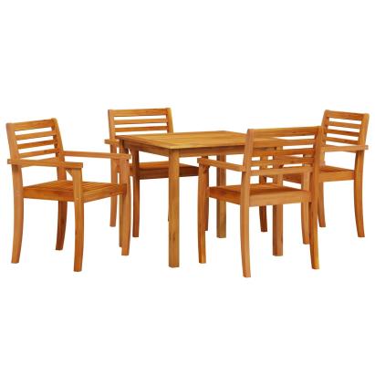 Set de masă pentru grădină 5 pcs Maro Lemn Solid de Acacia GartenMobel Dekor