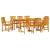 Set de masă pentru grădină 7 pcs Maro Lemn Solid de Acacia GartenMobel Dekor