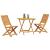 Set Bistro Pliabil 3 pcs Maro Lemn Solid de Acacia GartenMobel Dekor
