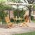 Set Bistro Pliabil 3 pcs Maro Lemn Solid de Acacia GartenMobel Dekor