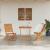 Set Bistro Pliabil 3 pcs Maro Lemn Solid de Acacia GartenMobel Dekor