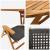 Set de masă pentru grădină 7 pcs Negru Lemn Solid de Acacia GartenMobel Dekor