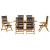 Set de masă pentru grădină 7 pcs Negru Lemn Solid de Acacia GartenMobel Dekor
