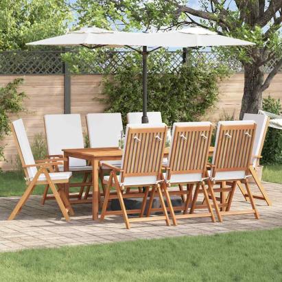 Scaun pentru Grădină 8 pcs Maro și alb 57 x 71.5 x 104 cm GartenMobel Dekor