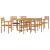 Set de masă pentru grădină 7 pcs natural Lemn Solid de Acacia GartenMobel Dekor