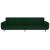 Canapea extensibilă cu 2 locuri, 2 perne, verde închis, catifea GartenMobel Dekor
