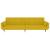 Canapea extensibilă cu 2 locuri, 2 perne, galben, catifea GartenMobel Dekor