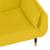 Canapea extensibilă cu 2 locuri, 2 perne, galben, catifea GartenMobel Dekor
