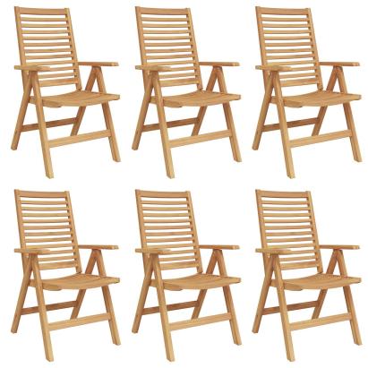 Scaun 6 pcs Maro 64.5 x 52 x 108 cm Lemn solid de tec GartenMobel Dekor
