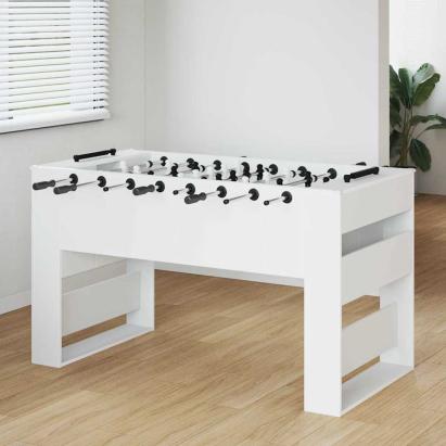 Masă de Foosball Alb 146,5 x 74 x 85 cm Lemn compozit GartenMobel Dekor