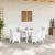 Set de masă pentru grădină 5 pcs Alb Polipropilenă GartenMobel Dekor