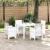 Set de masă pentru grădină 5 pcs Alb Polipropilenă GartenMobel Dekor