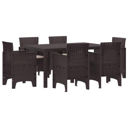 Set de masă pentru grădină 7 pcs Maro Ratan Polt GartenMobel Dekor